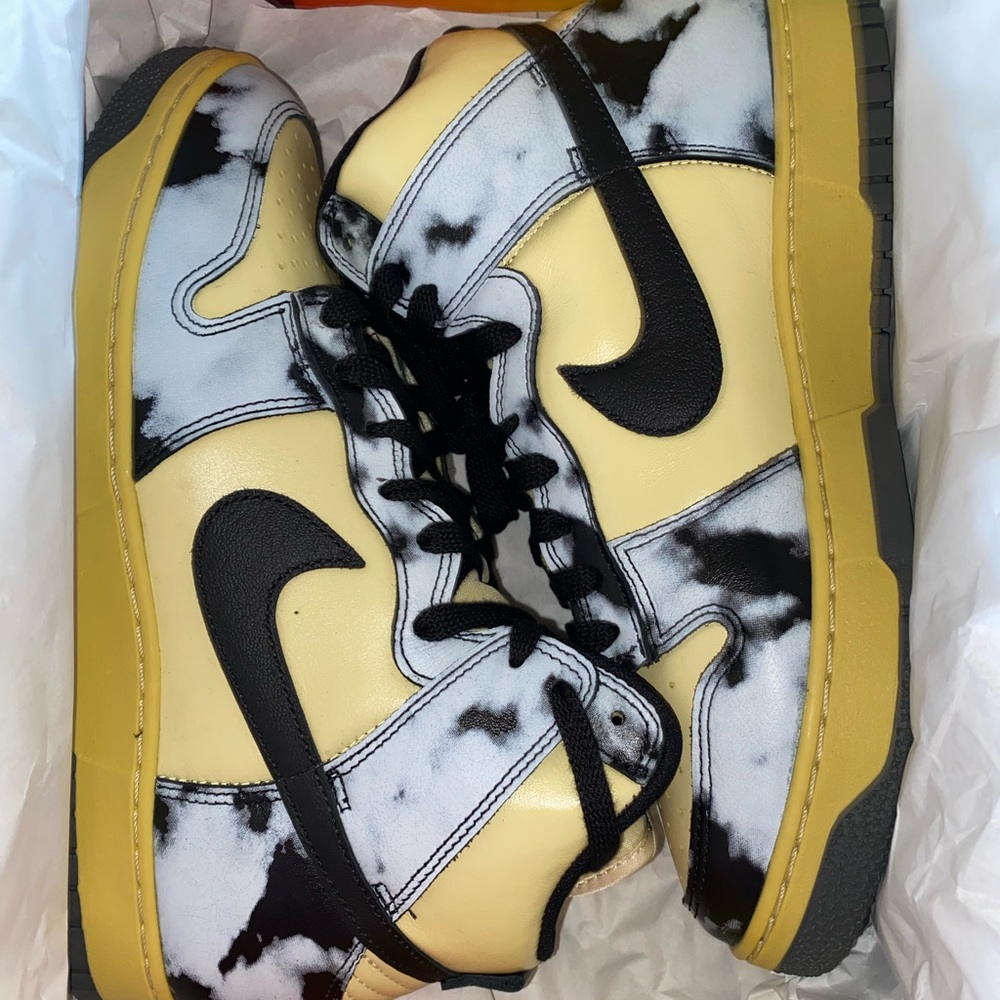Mens Nike Dunk Hi 1985 Black Acid Wash